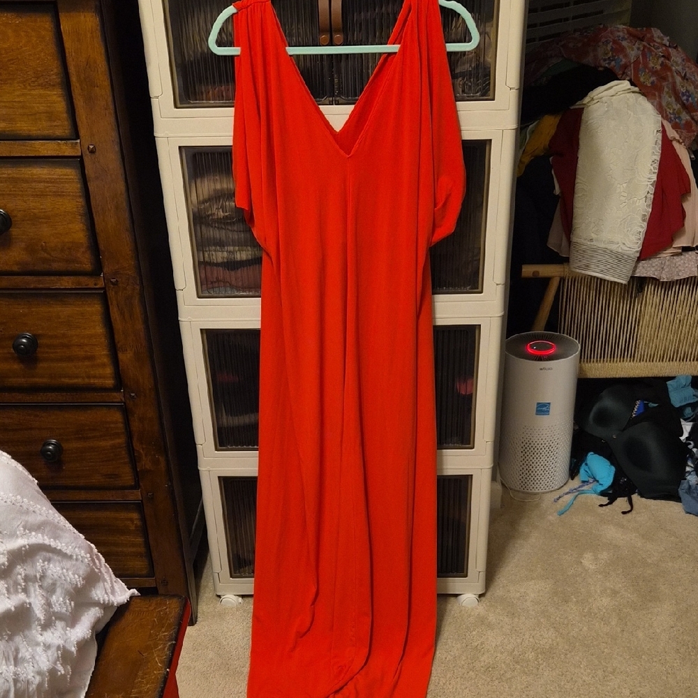 Victoria's Secret Vibrant Red Maxi Dress